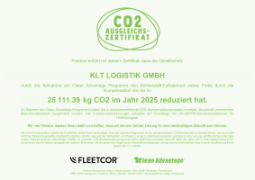 Ihr Clean Advantage®-Zertifikat 2025